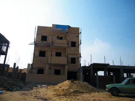 تشطيب الواجهة الامامية للمبني